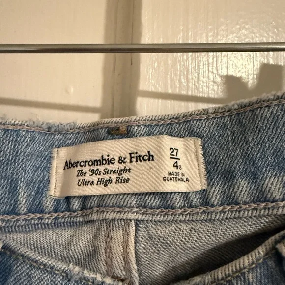 Abercrombie & Fitch Light Blue Straight Leg Jeans - Picture 5 of 5